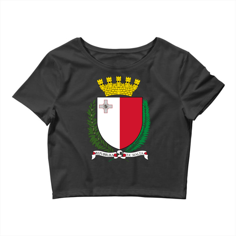 Coat Of Arms Of Malta Crop Top by cm-arts | Artistshot