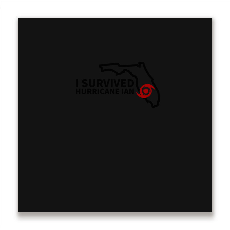 Hurricane Ian I Survived Hurricane Ian Metal Print Square by cm-arts | Artistshot