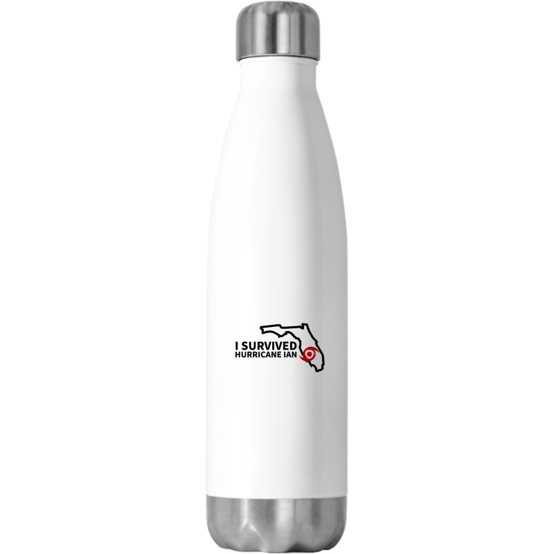 Hurricane Ian I Survived Hurricane Ian Stainless Steel Water Bottle by cm-arts | Artistshot