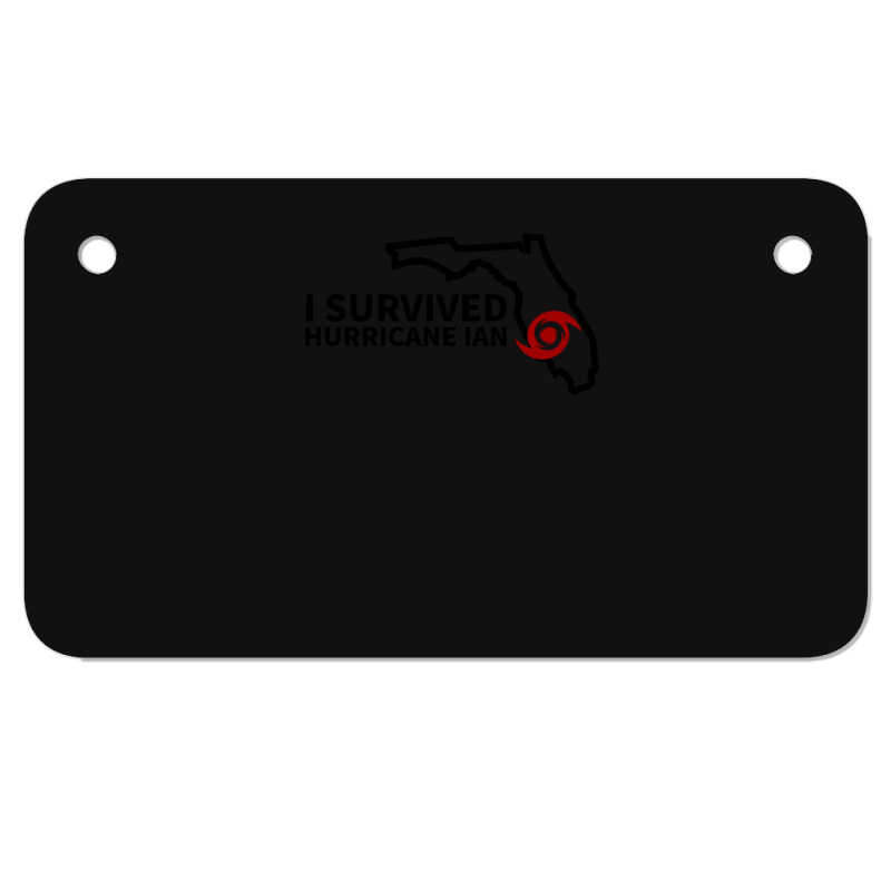 Hurricane Ian I Survived Hurricane Ian Motorcycle License Plate by cm-arts | Artistshot