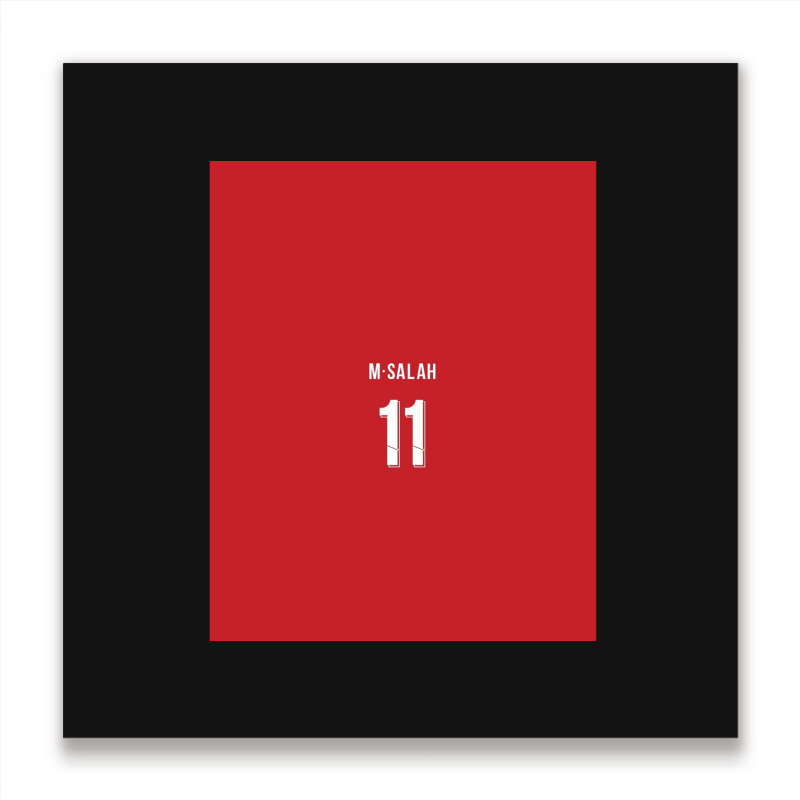 Mohammed Salah Liverpool 202122 Home Kit Graphic Metal Print Square | Artistshot