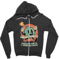 Existential Dread Retro Cartoon Bomb Grenade Nihilism Zipper Hoodie | Artistshot