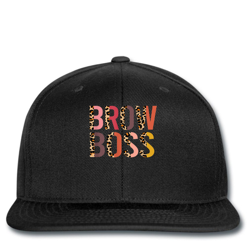 Brow Boss Esthetician Eyebrow Tech Microblading Half Leopard Printed Hat | Artistshot