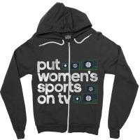 Put Womens Sports On Tv Zipper Hoodie | Artistshot