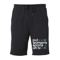 Put Womens Sports On Tv Fleece Short | Artistshot