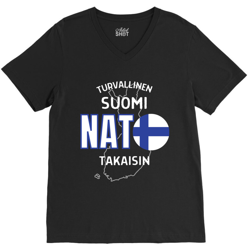 Nato Makes Finland Safe Again V-Neck Tee by cm-arts | Artistshot