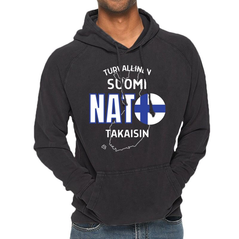 Nato Makes Finland Safe Again Vintage Hoodie by cm-arts | Artistshot