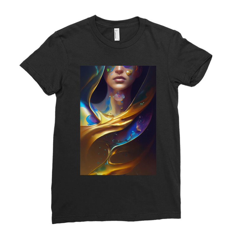 Woman Portrait Ladies Fitted T-Shirt by RommelRRaj | Artistshot