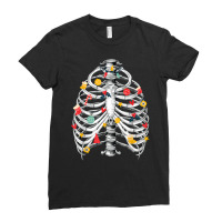 Skeleton Rib Cage Bauble Radiology Radiologist Christmas T Shirt Ladies Fitted T-shirt | Artistshot