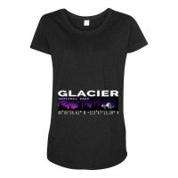 Glacier National Park Night Sky With Gps Location Design Maternity Scoop Neck T-shirt | Artistshot