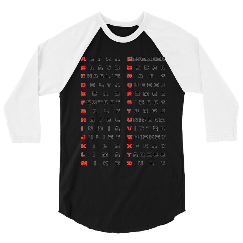 Phonetic Alphabet 3/4 Sleeve Shirt | Artistshot