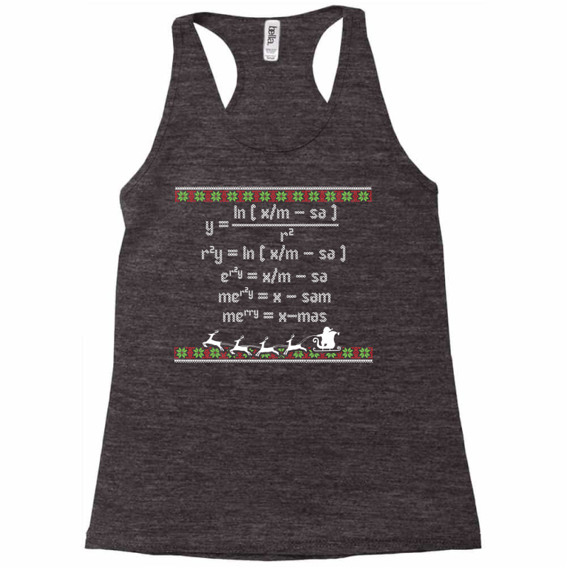 Merry Christmas Math Equation Ugly Christmas Fun Math Pullover Hoodie Racerback Tank by lissuttie | Artistshot