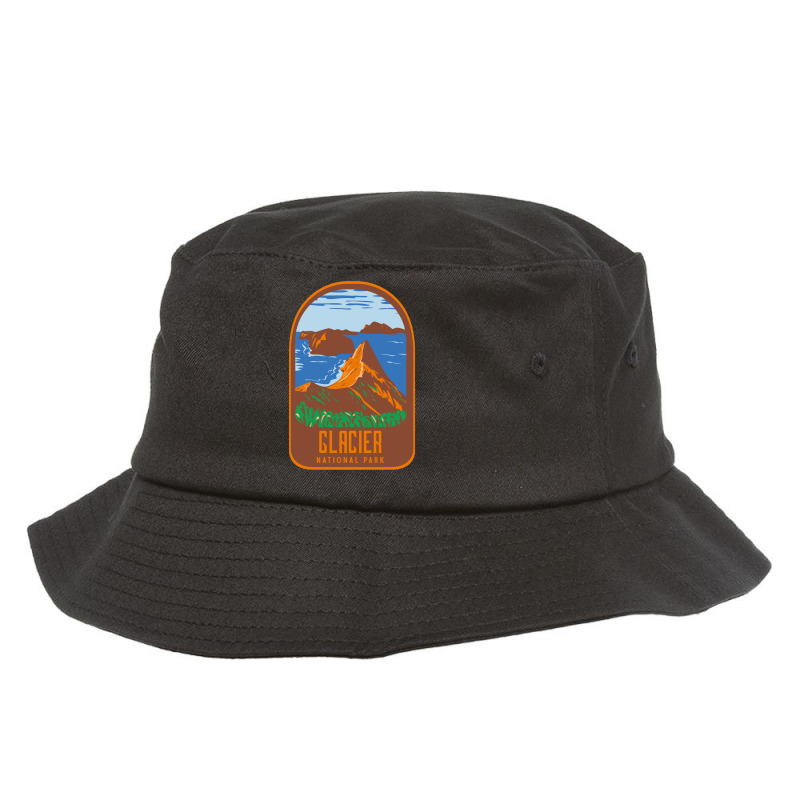 Glacier National Park Retro Bucket Hat by BILLYJOHNSON | Artistshot