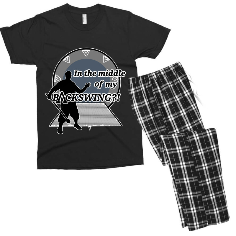 In The Middle Of My Backswing! Men's T-shirt Pajama Set by cm-arts | Artistshot