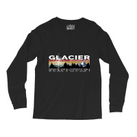 Glacier National Park With Gps Location Design Long Sleeve Shirts | Artistshot