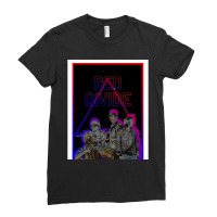 Red Divide  Retrowave Graphic Ladies Fitted T-shirt | Artistshot