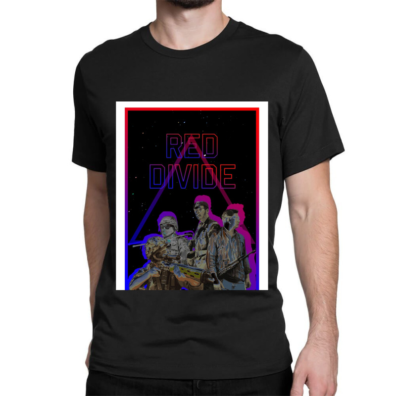 Red Divide  Retrowave Graphic Classic T-shirt by cm-arts | Artistshot