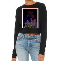 Red Divide  Retrowave Graphic Cropped Sweater | Artistshot