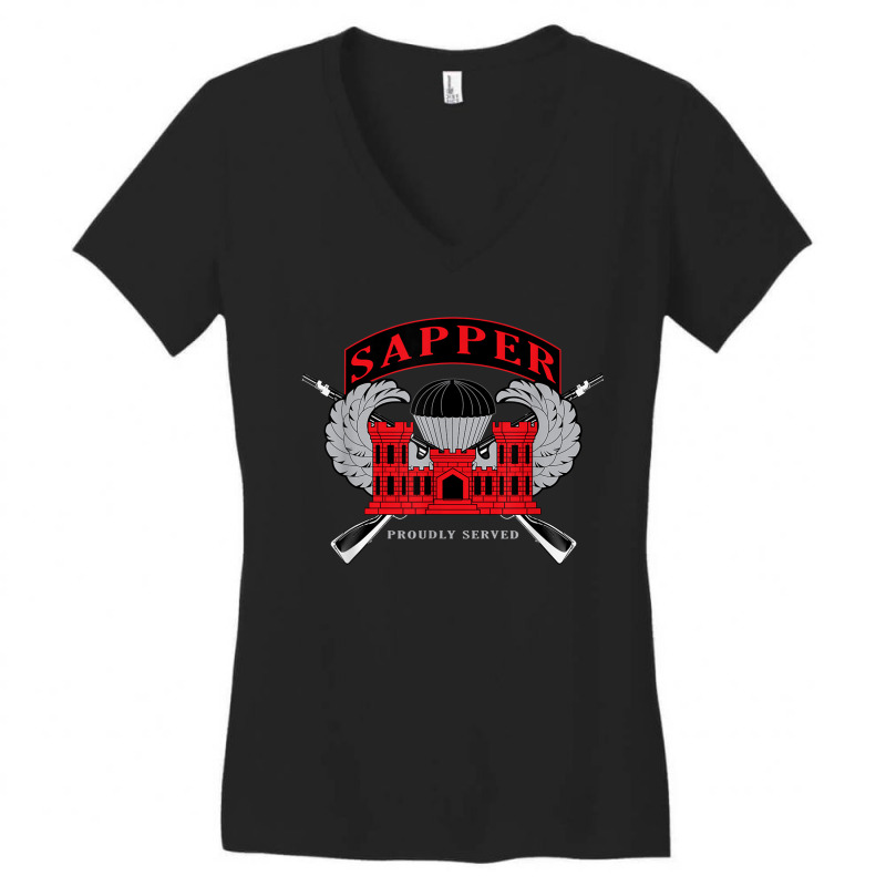 Us Army Combat Engineers Sapper Women's V-Neck T-Shirt by DevynGiorgio | Artistshot