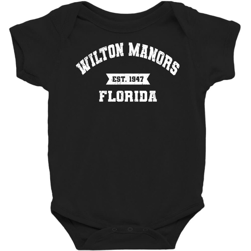 Wilton Manors Florida Fl Vintage Athletic Sports Established T Shirt Baby Bodysuit by alishia3asa | Artistshot