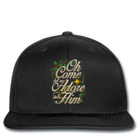 Oh Come Let Us Adore Him Nativity Christmas Religious Jesus T Shirt Printed Hat | Artistshot