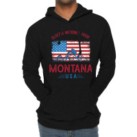 Vintage Glacier National Park Montana Lightweight Hoodie | Artistshot