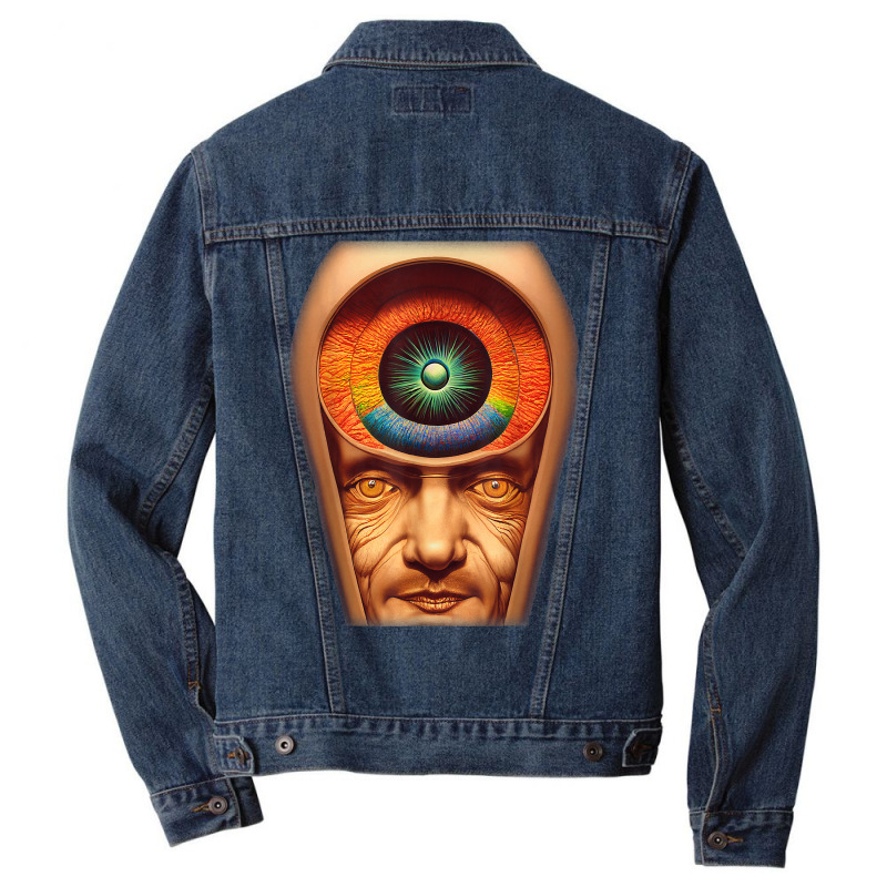 Prion Synthesis Technicolor Cell Interior Diagram Portrait T Shirt Men Denim Jacket | Artistshot