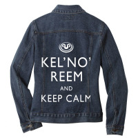 Kelnoreem And Keep Calm Ladies Denim Jacket | Artistshot