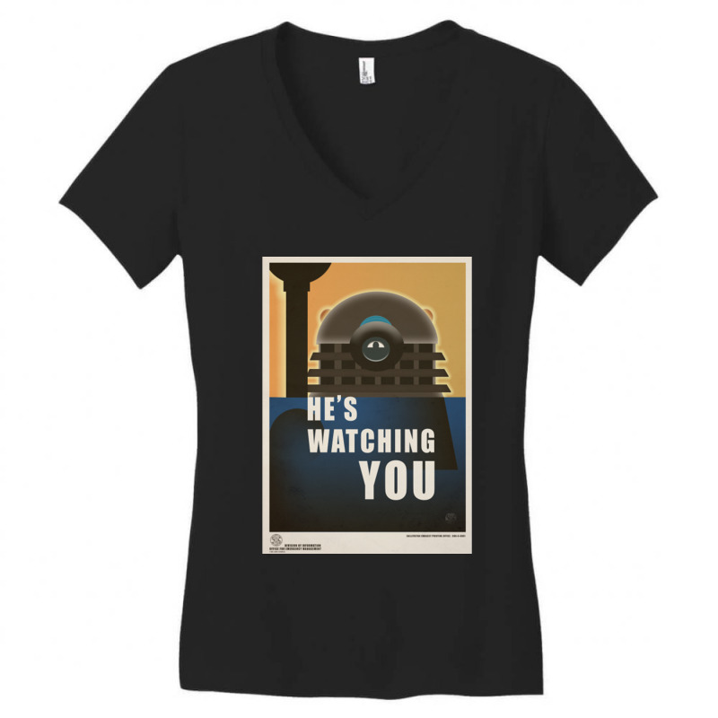 Dalek Time War Propaganda Poster 2 Women's V-Neck T-Shirt by CherylBrandy | Artistshot