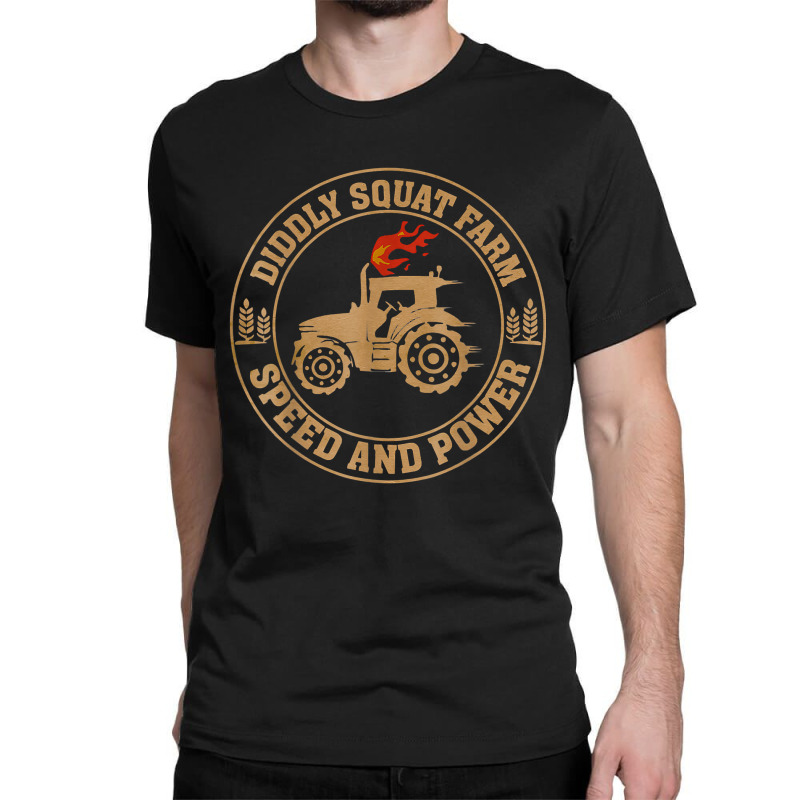 Perfect Tractor Design Diddly Squat Farm Speed And Power T Shirt Classic T-shirt by cm-arts | Artistshot