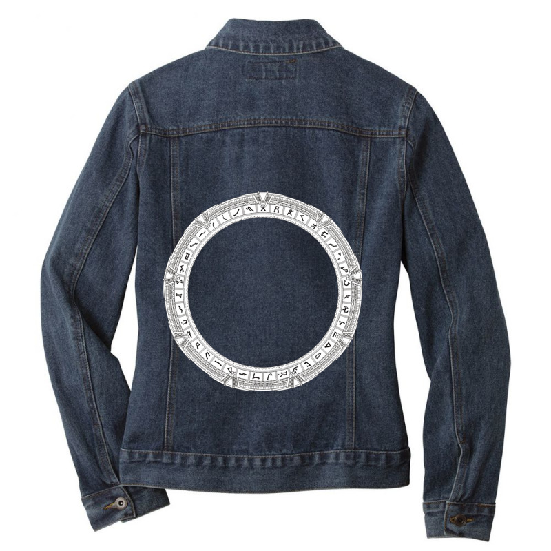 Pick An Address Ladies Denim Jacket by cm-arts | Artistshot