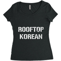 Womens Rooftop Korean V Neck T Shirt Women's Triblend Scoop T-shirt | Artistshot