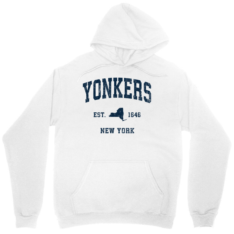 Yonkers New York Ny Vintage Athletic Navy Sports Design T Shirt Unisex Hoodie | Artistshot