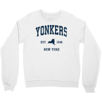 Yonkers New York Ny Vintage Athletic Navy Sports Design T Shirt Crewneck Sweatshirt | Artistshot