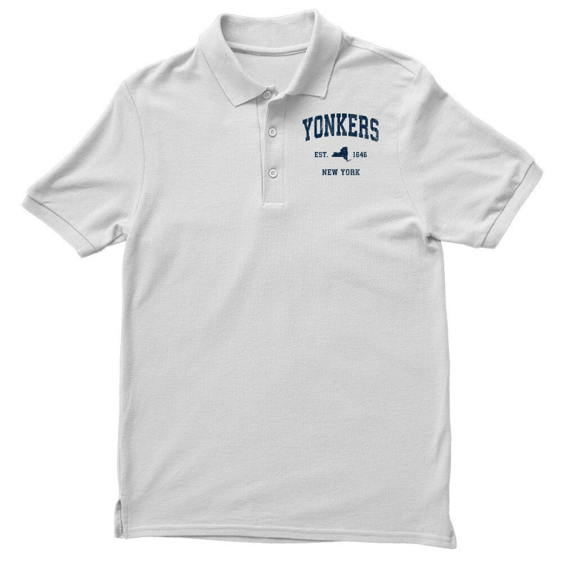 Yonkers New York Ny Vintage Athletic Navy Sports Design T Shirt Men's Polo Shirt | Artistshot