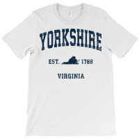 Yorkshire Virginia Va Vintage Athletic Navy Sports Design T Shirt T-shirt | Artistshot