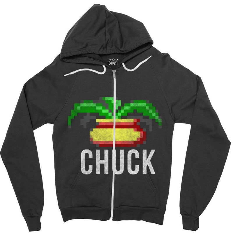 Chuck The Plant  Black Zipper Hoodie by cm-arts | Artistshot