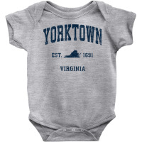 Yorktown Virginia Va Vintage Athletic Navy Sports Design T Shirt Baby Bodysuit | Artistshot