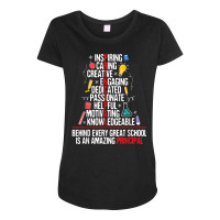 Principal   Highschool Elementary Headmaster Headmistress T Shirt Maternity Scoop Neck T-shirt | Artistshot