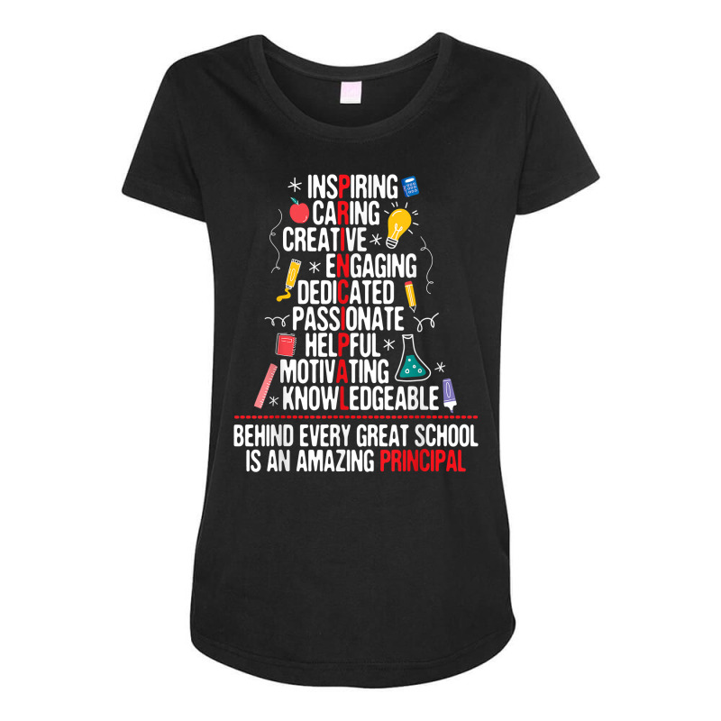 Principal   Highschool Elementary Headmaster Headmistress T Shirt Maternity Scoop Neck T-shirt by cm-arts | Artistshot