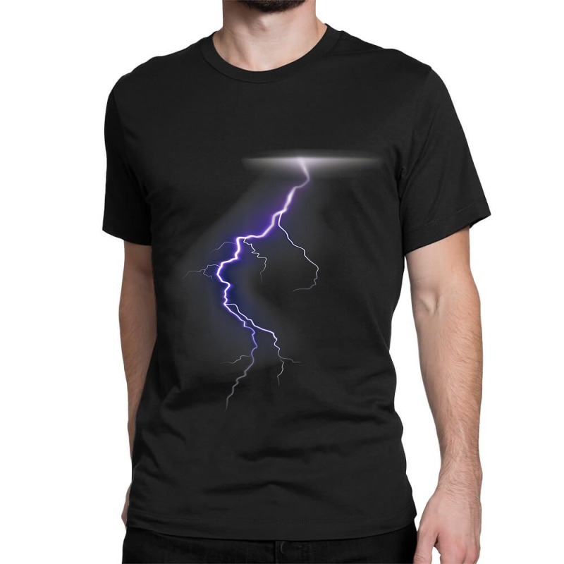 Lightning Thunder Lightning Bolt Storm Cloud Strikes Classic T-shirt by CassieKim | Artistshot