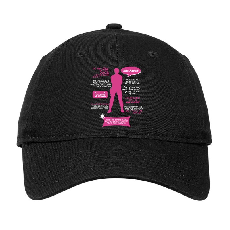 Stargate Sg1  Sam Quotes (pinkwhite Design) Fitted Adjustable Cap by cm-arts | Artistshot