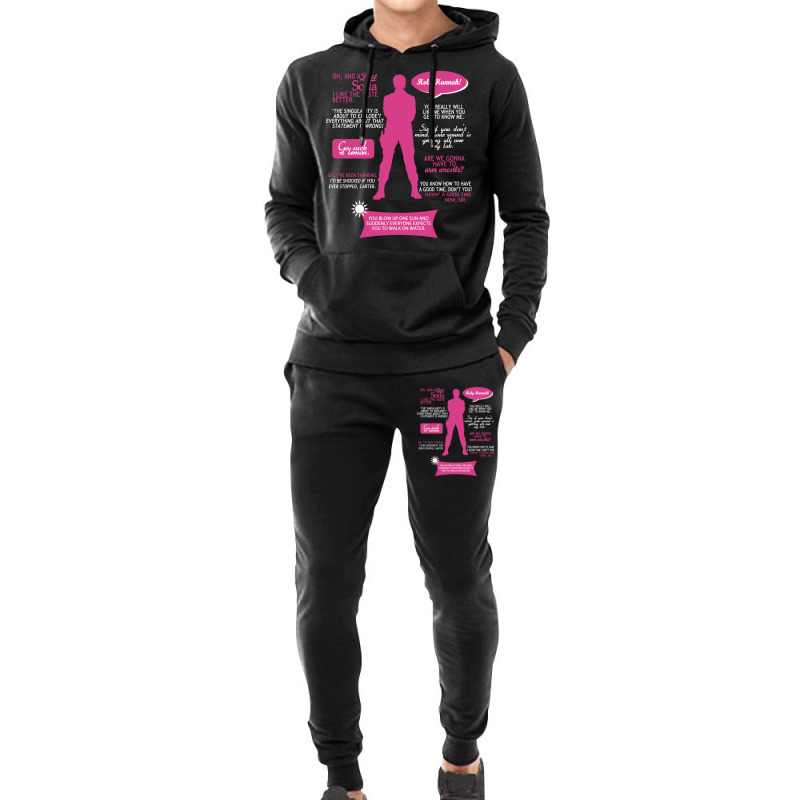 Stargate Sg1  Sam Quotes (pinkwhite Design) Fitted Hoodie & Jogger set by cm-arts | Artistshot