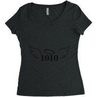 Angel Number 1010, Angel Numbers, Numerology, Spirituality, Synchronic Women's Triblend Scoop T-shirt | Artistshot