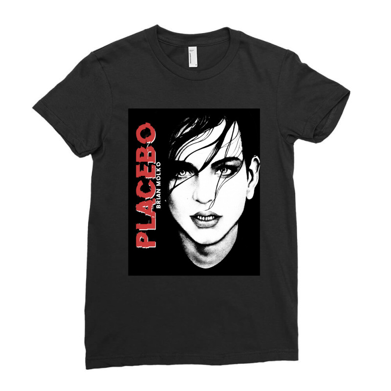 Placebobrian Molko Black And White Ladies Fitted T-Shirt by cm-arts | Artistshot