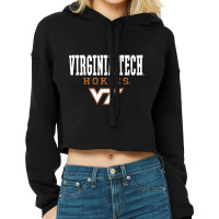 Virginia Tech Hokies Dominant Officially Licensed T Shirt Cropped Hoodie | Artistshot