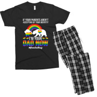 Lgbt Free Dad Hug If Your Parents Aren't Accepting Identity Men's T-shirt Pajama Set | Artistshot