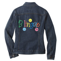 Bilingue Maestra Spanish Ladies Denim Jacket | Artistshot