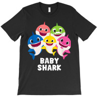 Pinkfong Baby Shark Family T Shirt With Text T-shirt | Artistshot