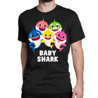 Pinkfong Baby Shark Family T Shirt With Text Classic T-shirt | Artistshot